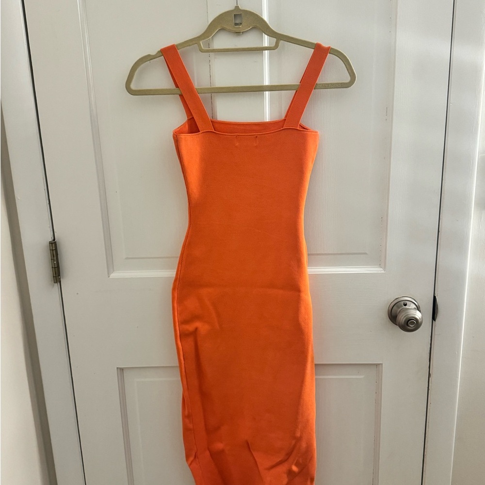 Revolve Superdown Vibrant Orange Asymmetrical Dre… - image 3